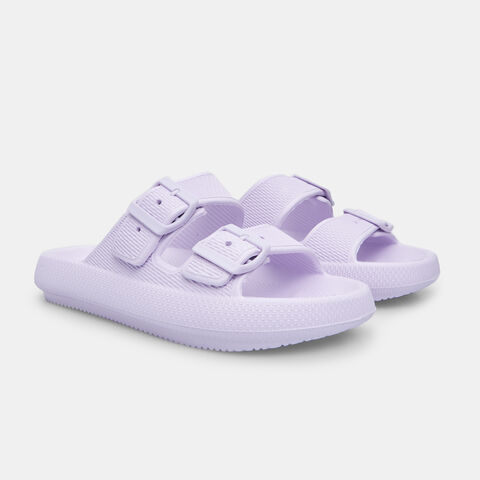 Zapatillas de plataforma de mujer con tiras, Violeta Zapatillas de plataforma de mujer con tiras, Violeta